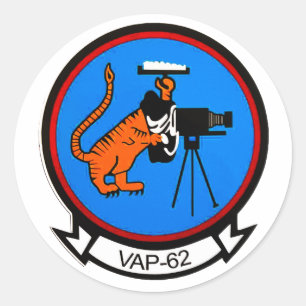 VAP-62 Fyrkantstreck Runt Klistermärke