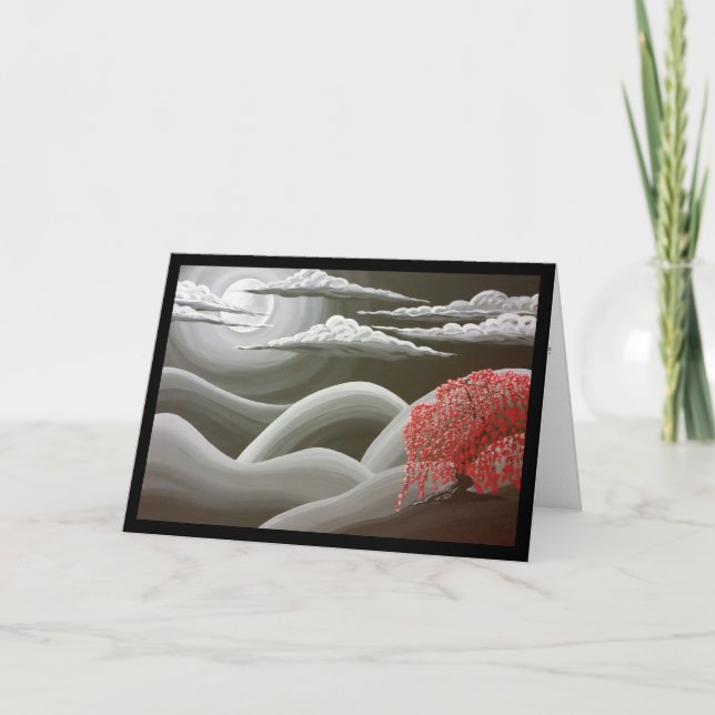 Väpande Röda Träd-Sång i Sång 4:11-hälsningskort Kort (Framsida)