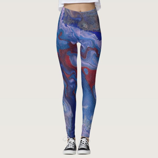 Vape Abstrakta Leggings (Framsida)