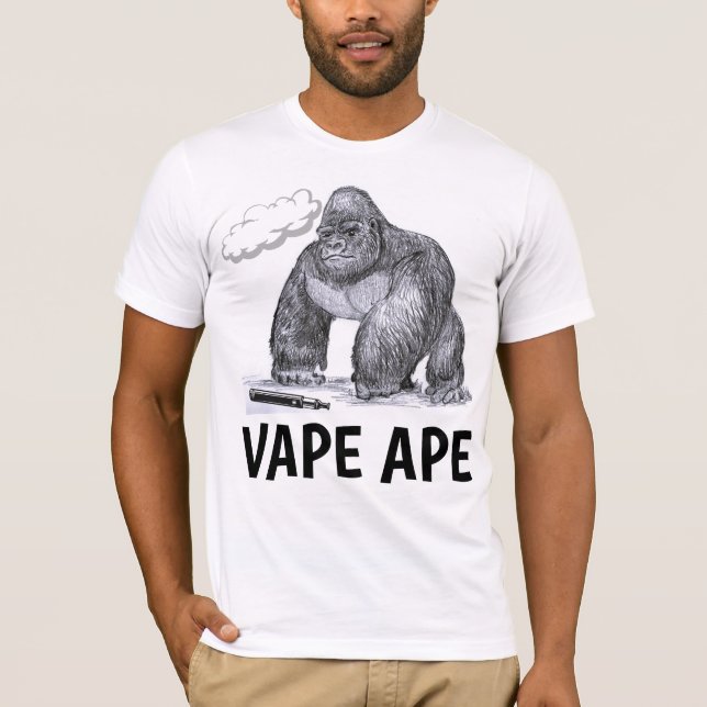 VAPE APE Funny T-Shirts (Framsida)