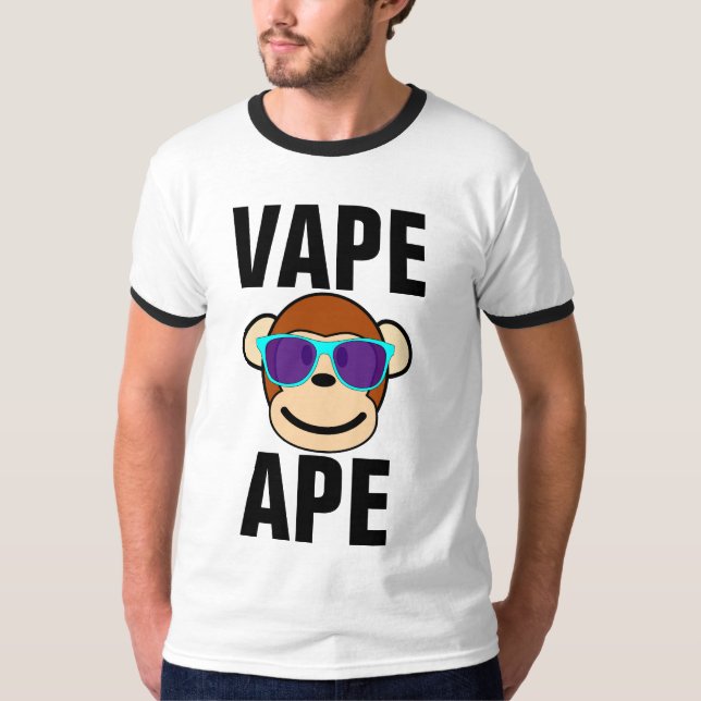 VAPE APE T-Shirts Funny Tees (Framsida)