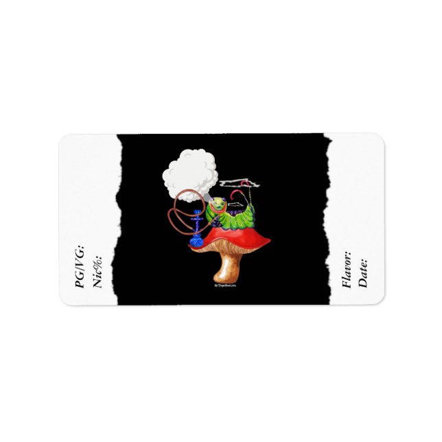 Vape | DIY E-Juice Label Hookah Vaper by VapeGoat Adressetikett (Framsidan)