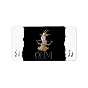 Vape DIY E-Juice Label Ohm Goat by VapeGoat Adressetikett