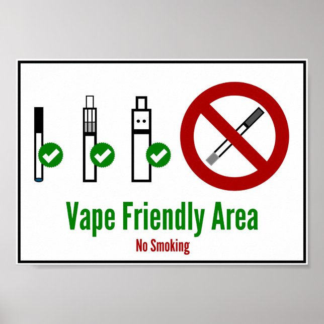 Vape Friendly Area Poster (Framsidan)