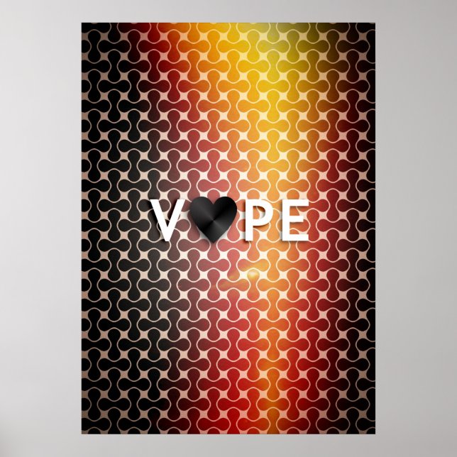 Vape Heart Retro Premium Poster (Framsidan)