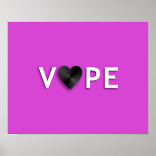 Vape Heart Retro Premium Poster
