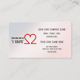 VAPE | I VAPE Business Social Media Visitkort