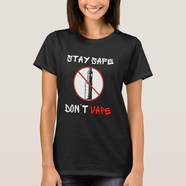 Vape inte ohälsosam Vapor Smoke News Care T Shirt (Framsida)