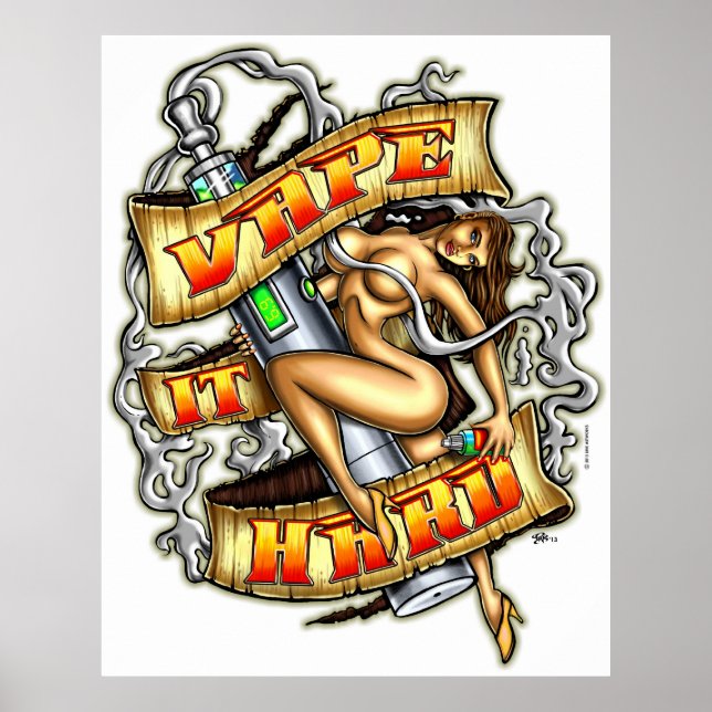 Vape It Hard Poster (Framsidan)