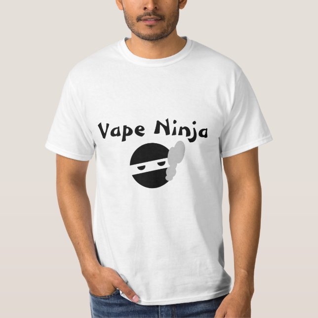 Vape Ninja (vit) Tröja (Framsida)