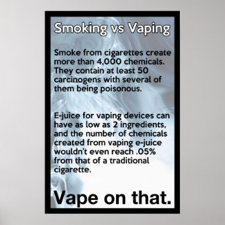 Vape på den Poster informationen