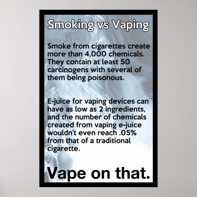 Vape på den Poster informationen (Framsidan)