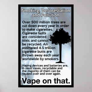 Vape på den Poster informationen