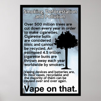 Vape på den Poster informationen