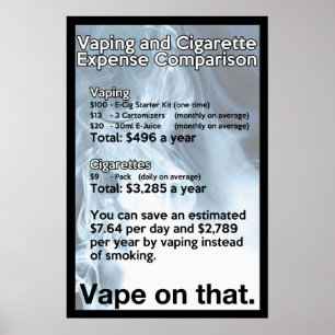 Vape på den Poster informationen