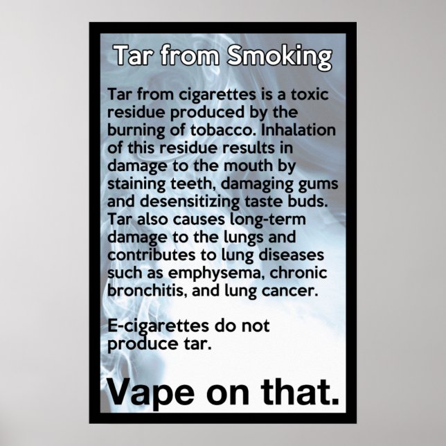 Vape på den Poster informationen (Framsidan)
