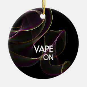 Vape på limefrukt röker julgransprydnad keramik