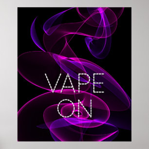 Vape på mörka rosor röker affischtrycket poster