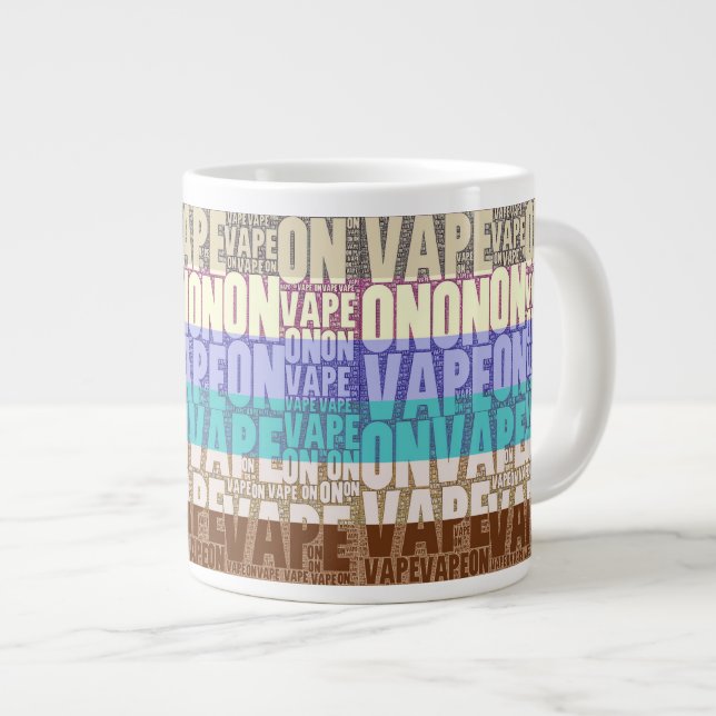 Vape på typografi - turkos jumbo mugg (Framsida höger)