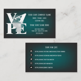 VAPE Retro VAPE Box Business Social Media Visitkort