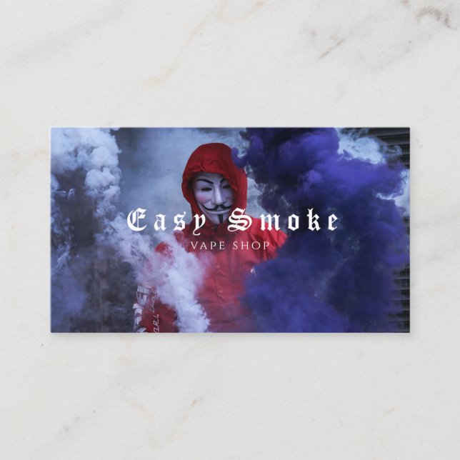 Vape-rökshop butik Elektronisk cigarett Visitkort (Framsida)