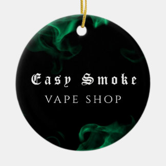 Vape Shop-Grönt Julgransprydnad Keramik