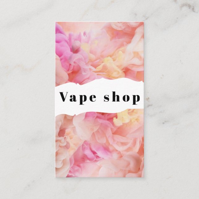Vape Shop Smoke Cigarette Visitkort (Framsida)