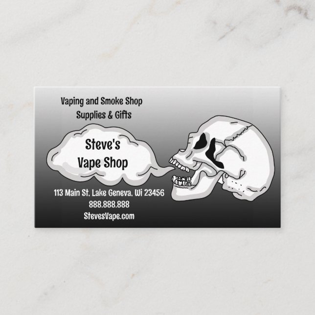 Vape Shop Visitkort (Framsida)