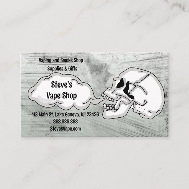 Vape Shop Visitkort (Framsida)