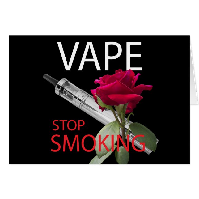 Vape. Sluta röka Hälsningskort (Framsidan Horizontal)