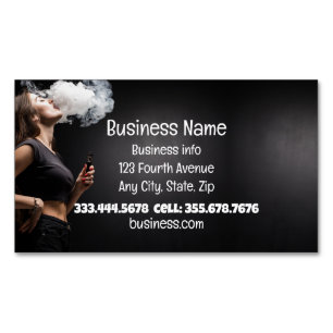 Vape Smoke Shop Store Electronic Cigarette Magnetiska Visitkort