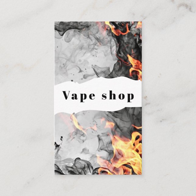 Vape Smoke Shop Store Electronic Cigarette Visitkort (Framsida)