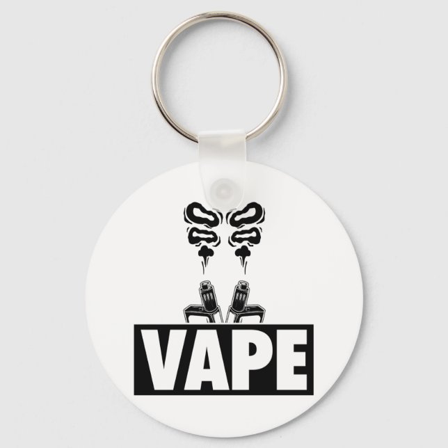 Vape Steamer | E-Cigarette Vaper Gift Nyckelring (Framsida)