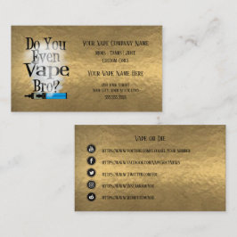 VAPE | Vape Bronze Business Social Media Visitkort