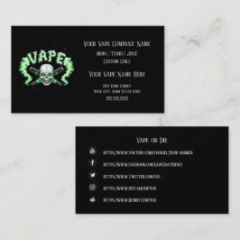 VAPE | Vape Skull Business med Social Media Visitkort