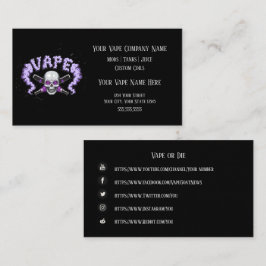 VAPE | Vape Skull Lila Business Social Media Visitkort