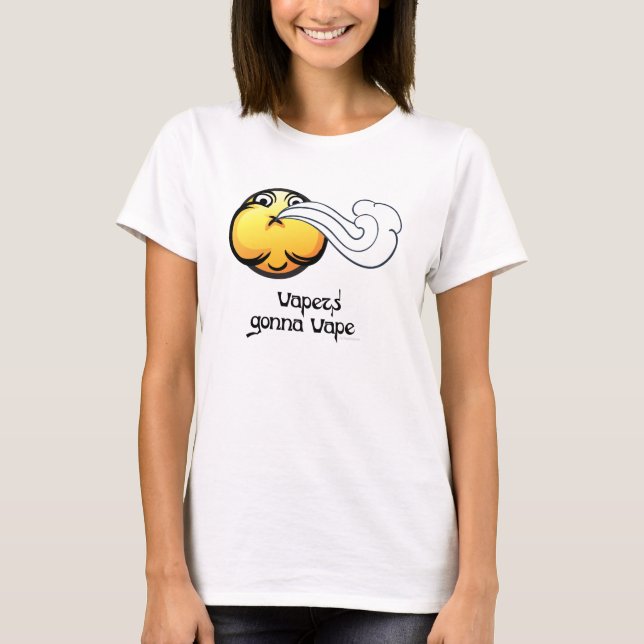 Vape | Vaper Gonna Vape Smilie av VapeGoat T Shirt (Framsida)