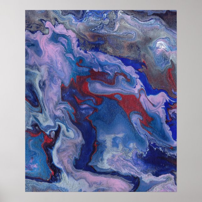 Vape Vibrant Abstrakt Lila Affisch Print (Framsidan)