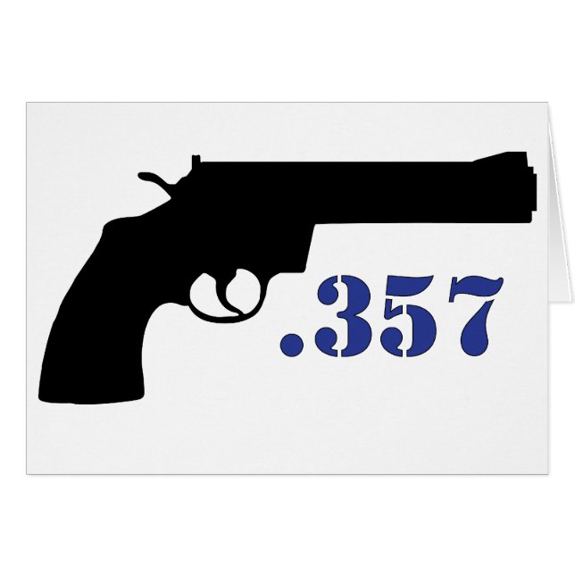 ** VAPEN .357 ** HÄLSNINGSKORT (Framsidan Horizontal)