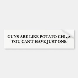 Vapen är lika potatischiper bildekal