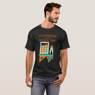 Vapen av T-tröja för lärare för Mathanvisnings Tee Shirt