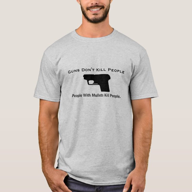 Vapen dödar inte folk, folk med multefiskar… tee shirt (Framsida)