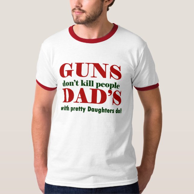 vapen dödar inte folk pappa med nätt döttrar tröja (Framsida)