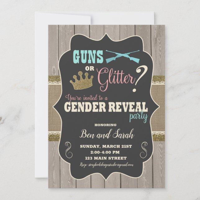 Vapen eller inbjudan till Gender i Glitter (Framsida)