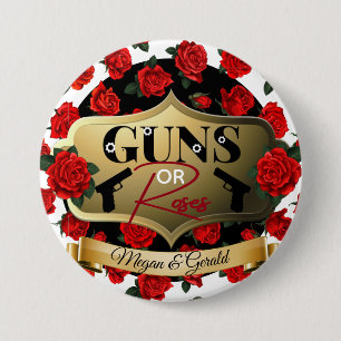 Vapen eller Ro Gender Reveal Baby Shower Knapp