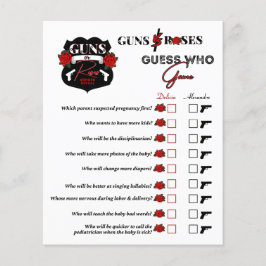 Vapen eller Ro Gender Reveal Baby Shower Photo Gam Flygblad