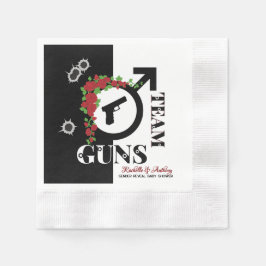 Vapen eller Ro Gender Reveal Baby Shower Team GUNS Pappersservett