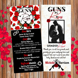 Vapen eller Ro Red & Black Gender Reveal Photo Meny