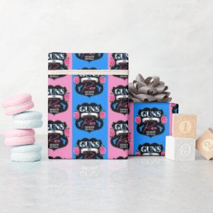 Vapen eller Ro Rosa/Blue Gender Reveal Baby Shower Presentpapper
