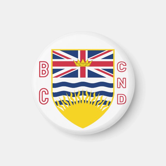 Vapen för British Columbia - CND Magnet (Framsidan)